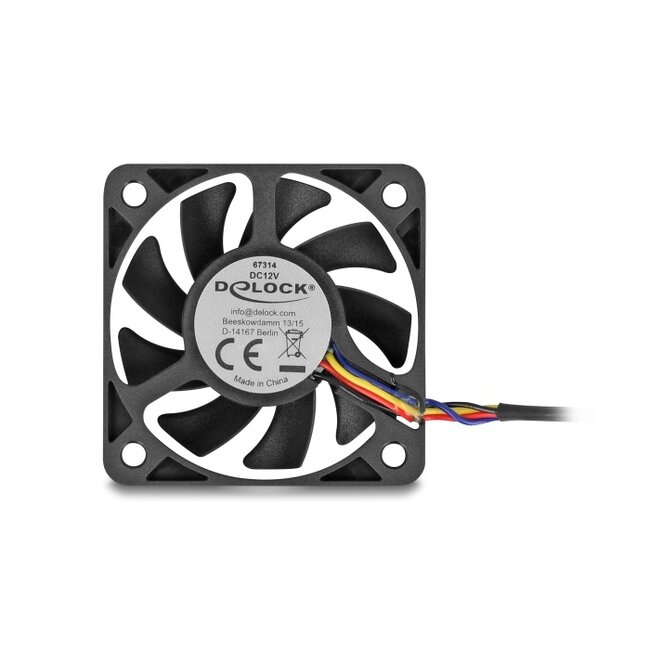 Delock Axial Fan 12 V DC, 50 x 50 x 10 mm black