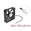 Delock Axial Fan 5 V DC, 120 x 120 x 25 mm black