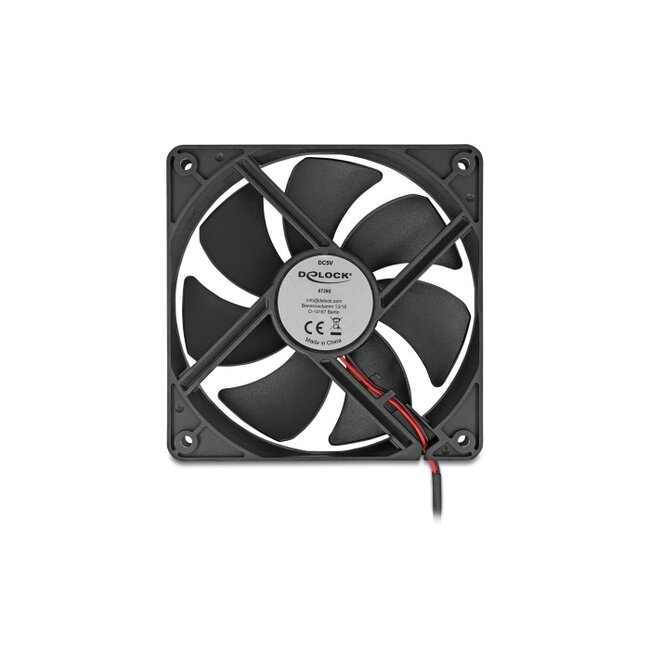 Delock Axial Fan 5 V DC, 120 x 120 x 25 mm black
