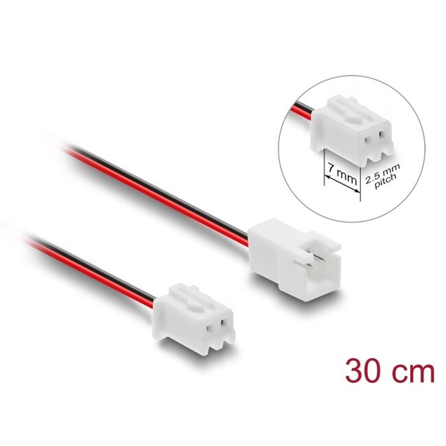 Delock Fan Extension Cable male to female 2 pin 30 cm