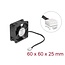 Delock Axial Fan 12 V DC, 60 x 60 x 25 mm black