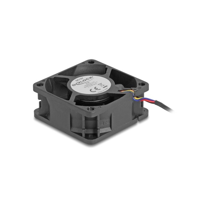 Delock Axial Fan 12 V DC, 60 x 60 x 25 mm black
