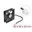 Delock Axial Fan 12 V DC, 92 x 92 x 25 mm black