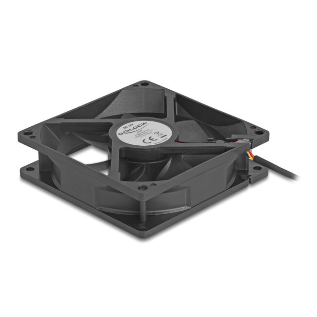 Delock Axial Fan 12 V DC, 92 x 92 x 25 mm black