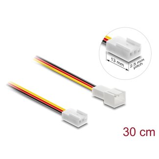 DeLOCK Delock Fan Extension Cable male to female 3 pin 30 cm
