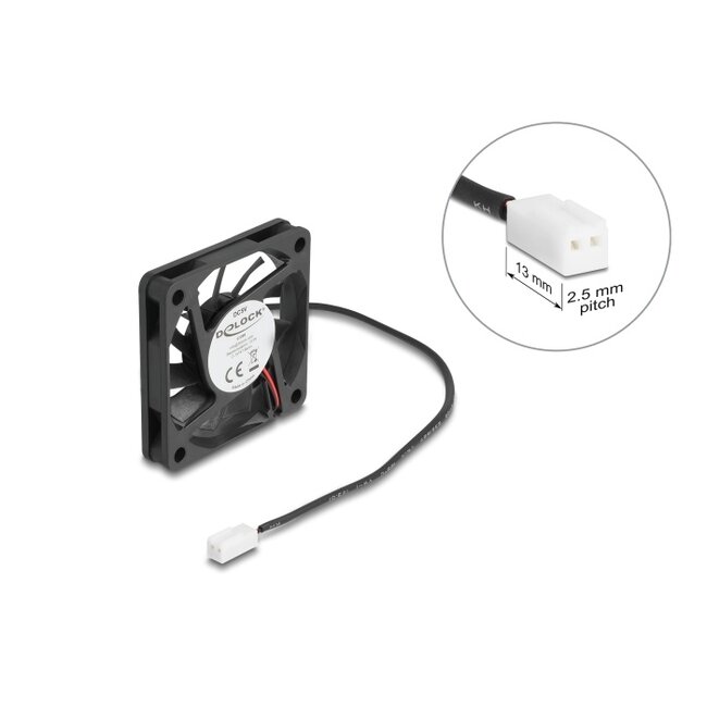Delock Axial Fan 5 V DC, 60 x 60 x 10 mm black