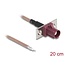 Delock Antenna Cable FAKRA D jack to open wires RG-316 20 cm 2 prepunched holes