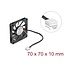 Delock Axial Fan 12 V DC, 70 x 70 x 10 mm black