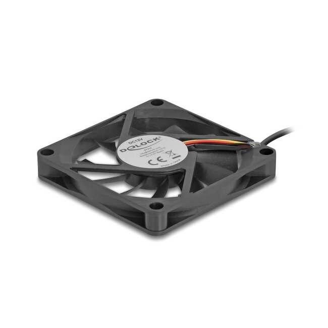 Delock Axial Fan 12 V DC, 70 x 70 x 10 mm black