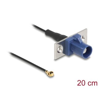 DeLOCK Delock Antenna Cable FAKRA C plug to MHF® I plug 1.13 - 20 cm 2 prepunched hole