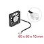 Delock Axial Fan 12 V DC, 60 x 60 x 10 mm black