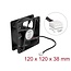 Delock Axial Fan 12 V DC, 120 x 120 x 38 mm black