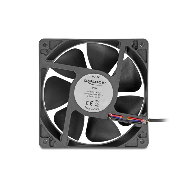 Delock Axial Fan 12 V DC, 120 x 120 x 38 mm black
