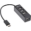 InLine USB hub (USB-C) | 4x USB-A | USB2.0 | compact | 0,15 meter
