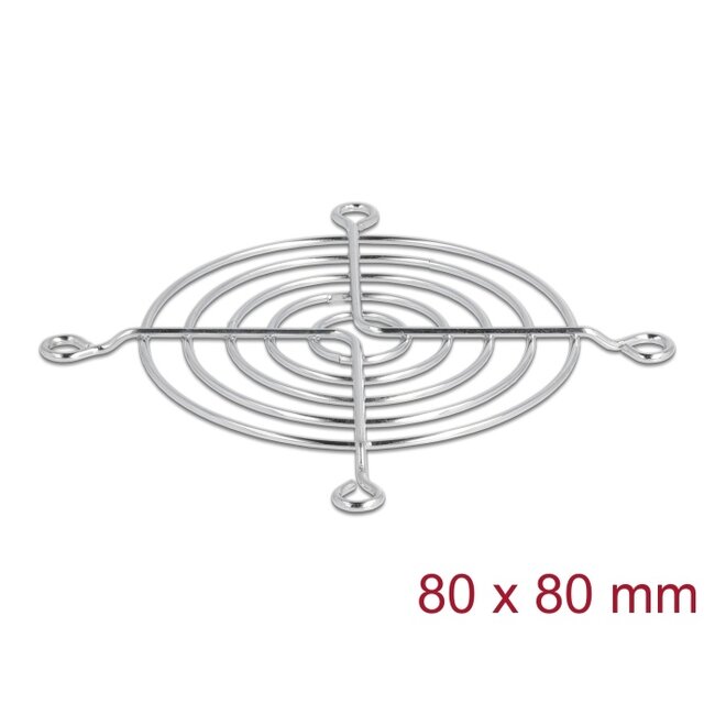 Delock Fan Grill 80 x 80 mm silver