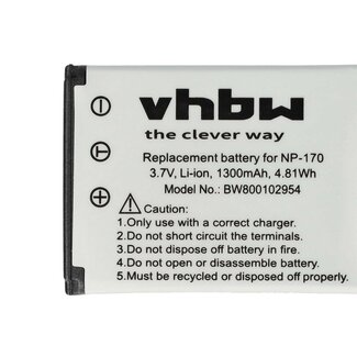 VHBW Camera accu compatibel met o.a. Fujifilm NP-85 en NP-170 | 1300 mAh