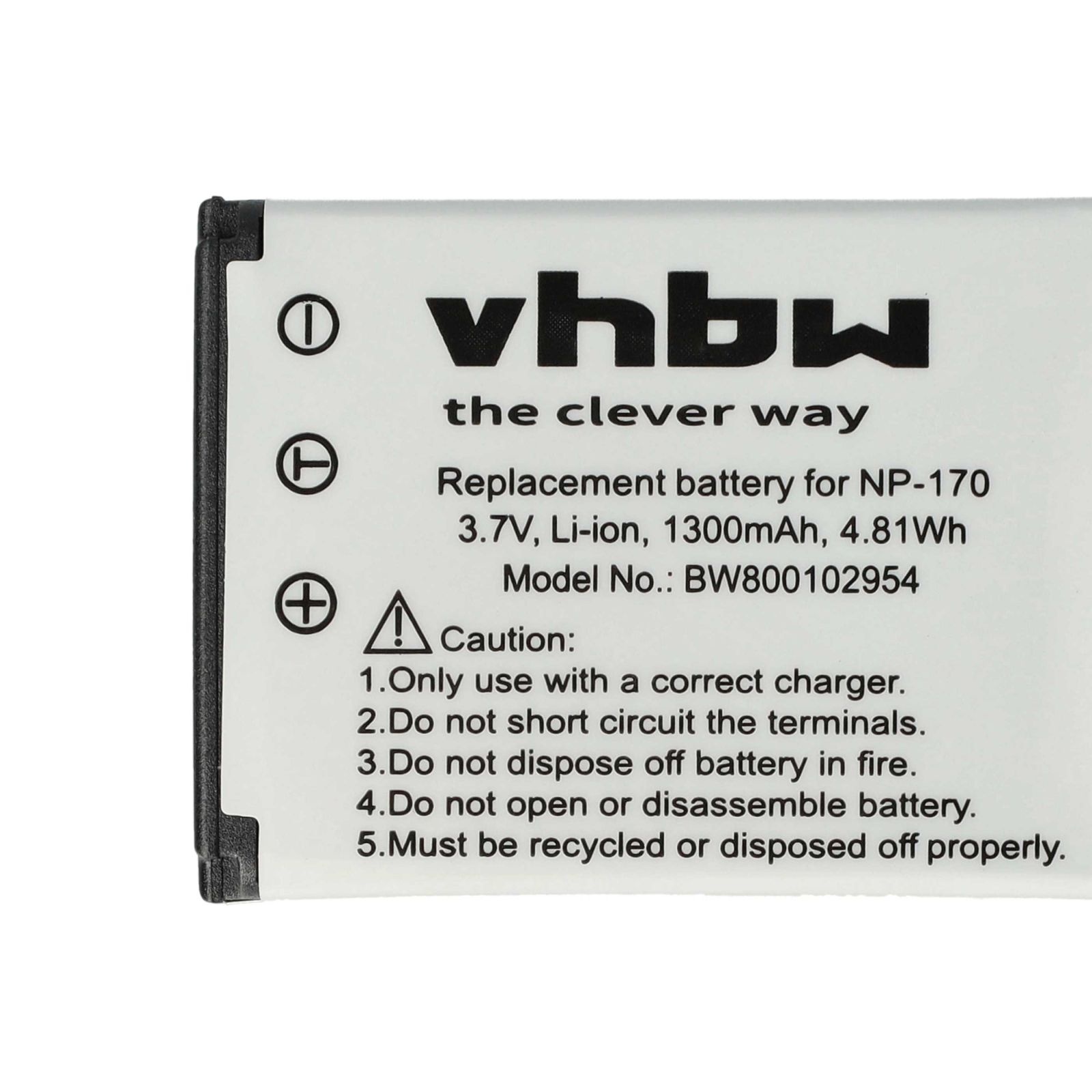 Camera accu compatibel met o.a. Fujifilm NP-85 en NP-170 / 1300 mAh