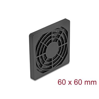 DeLOCK Delock Fan Grill with Dust Filter 60 x 60 mm black
