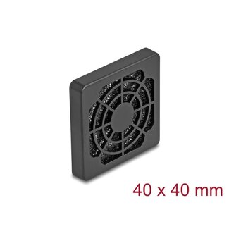 DeLOCK Delock Fan Grill with Dust Filter 40 x 40 mm black