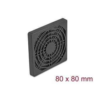 DeLOCK Delock Fan Grill with Dust Filter 80 x 80 mm black