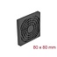 Delock Fan Grill with Dust Filter 80 x 80 mm black