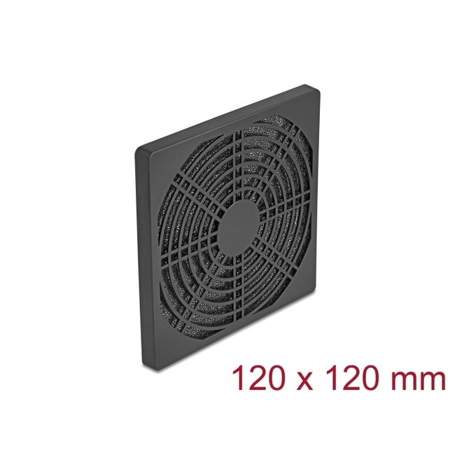 Delock Fan Grill with Dust Filter 120 x 120 mm black
