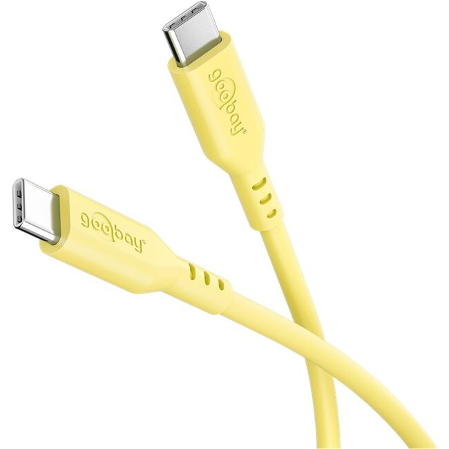 Goobay USB-C™ Silicone Cable, 1.5 m, yellow