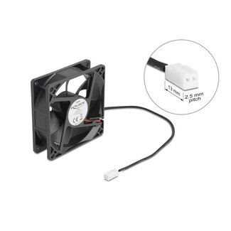 DeLOCK Delock Axial Fan 5 V DC, 80 x 80 x 25 mm black