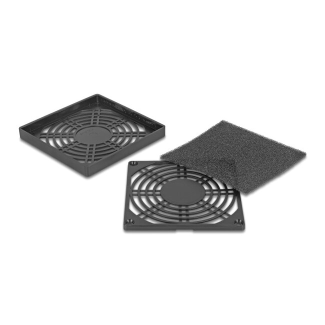 Delock Fan Grill with Dust Filter 92 x 92 mm black