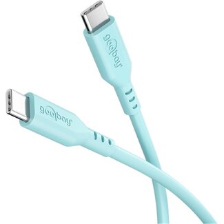Goobay Goobay USB-C™ Silicone Cable, 1.5 m, turquoise