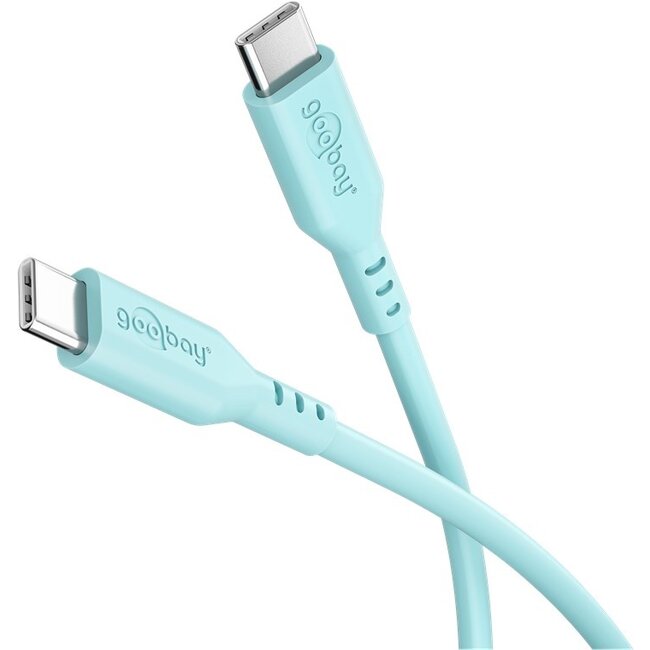 Goobay USB-C™ Silicone Cable, 1.5 m, turquoise