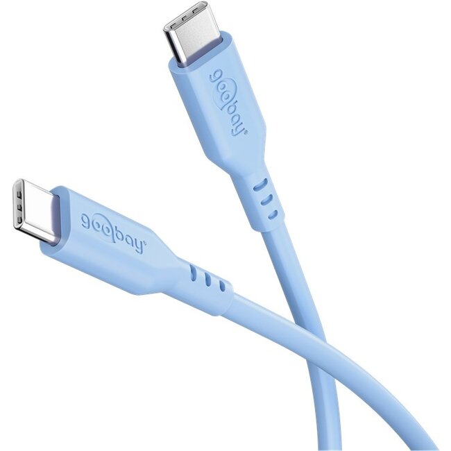 Goobay USB-C™ Silicone Cable, 1.5 m, blue
