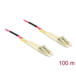 DeLOCK Delock Cable Optical Fibre LC Duplex Multi-mode OM4 100 m