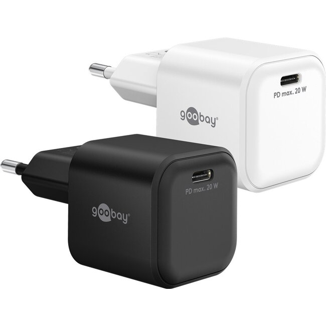 Goobay USB-C™ PD GaN Fast Charger Nano (20 W) black