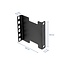 Delock Server Rack depth expansion adapter mounting kit for extending the mounting depth up to 10 cm 2U black