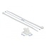 Tie-wraps met kabelklemmen | 200 x 3,6mm | transparant | 10 stuks