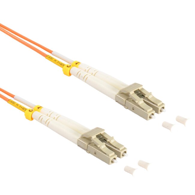LC/UPC Duplex optical fiber kabel | OM2 | LSZH | oranje | 10 meter