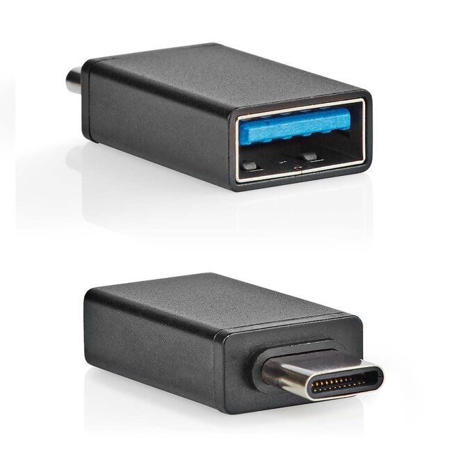 InLine USB hub (USB-A/USB-C) | 7x USB-A + 7 schakelaars | USB3.0 | externe voeding | aluminium | 1 meter