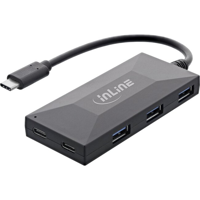 InLine USB hub (USB-A/USB-C) | 3x USB-A + 2x USB-C | USB3.0 5 Gbps | 0,15 meter
