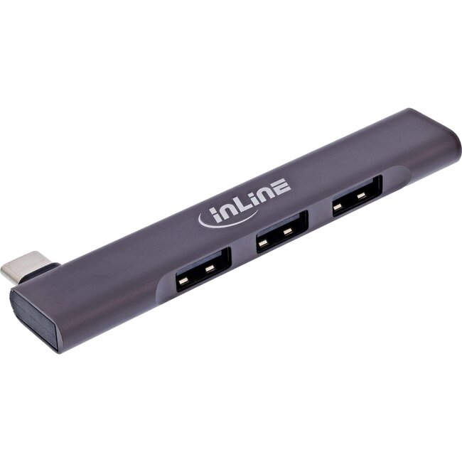 InLine USB hub (USB-C) | 4x USB-A | USB2.0/3.0 | compact