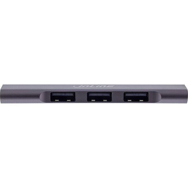 InLine USB hub (USB-C) | 4x USB-A | USB2.0/3.0 | compact