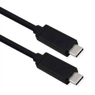 Roline ROLINE USB4 Gen 3 Kabel, Emark, C-C, M/M, 40Gbit/s, 100W , zwart, 0,5 m