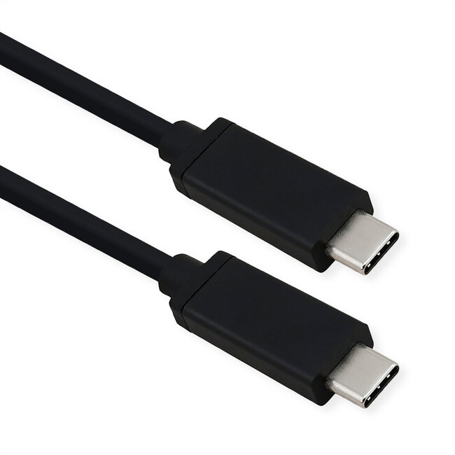 ROLINE USB4 Gen 3 Kabel, Emark, C-C, M/M, 40Gbit/s, 100W , zwart, 0,5 m