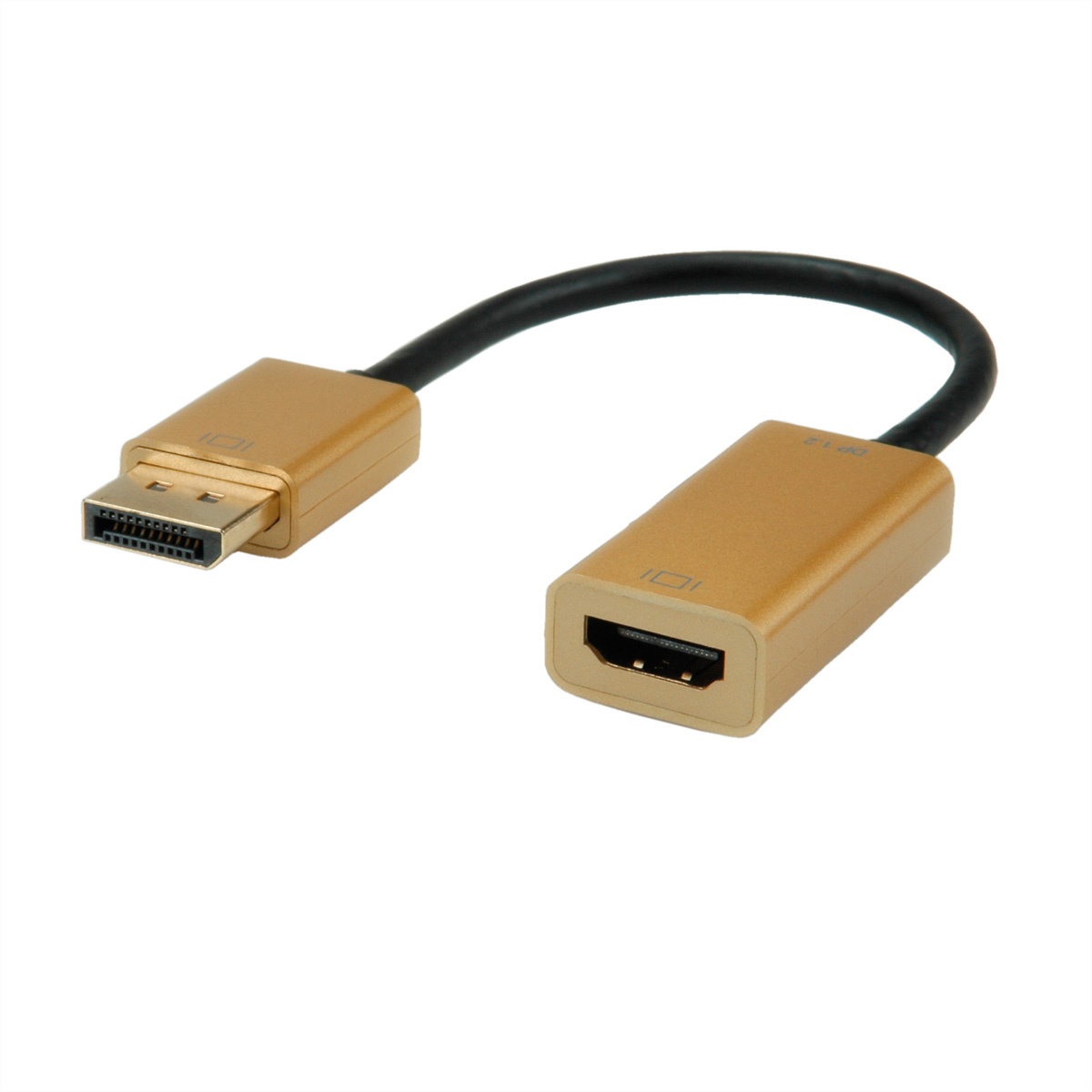 Roline ROLINE 12.03.3170. Snoerlengte: 0,15 m, Aansluiting 1: DisplayPort, Aansluiting 2: HDMI Type A (Standaard). Duurzaamheidscertificaten: RoHS. Breedte: 22 mm, Diepte: 41,7 mm,
