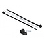 Tie-wraps met montageklem | 250 x 3,6mm | zwart | 10 stuks