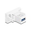 Delock Easy 45 Modul USB 5 Gbps Type-A female to USB 5 Gbps Type-A female white (1:1)