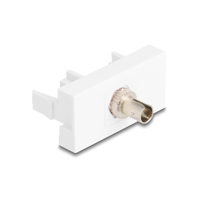 Delock Easy 45 Module ST Simplex female to ST Simplex female white