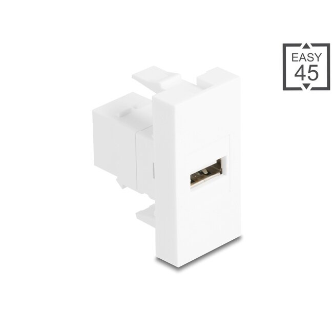 Delock Easy 45 Module USB 2.0 Type-A female to USB 2.0 Type-B female white