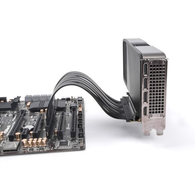 Delock Riser Card PCI Express 5.0 x16 male to x16 slot with cable 20 cm