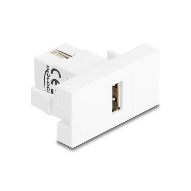 Delock Easy 45 Module USB 2.0 Type-A female to USB 2.0 Type-A female white
